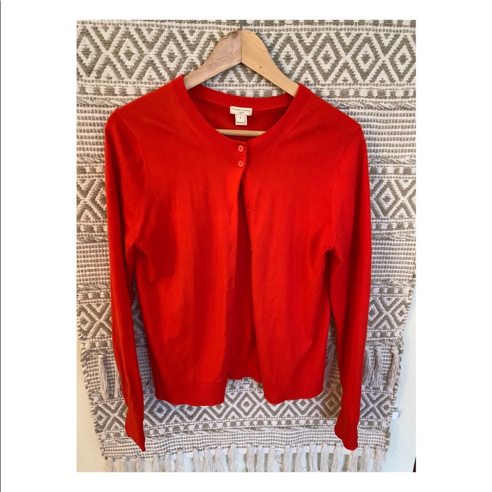 J. Crew The Caryn Cardigan in Red